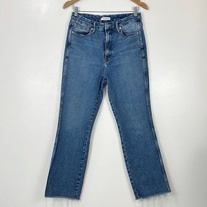 GOOD AMERICAN Good Curve Straight Leg Jeans in Indigo Size 10/30 Blue502